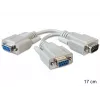 Delock 65403 seriālais Y adapteris, DB-9 spraudnis uz 2x DB-9 ligzda, 0,17 m, spārnskrūves, bēšs