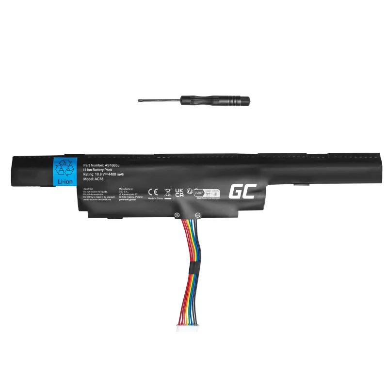 Green Cell AS16B5J AS16B8J akumulators Acer Aspire E15 E5-575 E5-575G F15 F5-573 F5-573G TravelMate P259 P259-M P259-G2-M