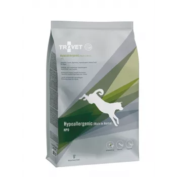 Sausā barība suņiem TROVET Hypoallergenic HPD Horse 3 kg — pieaugušiem, olbaltumvielas 24%, tauki 14%, bez lipekļa un sojas
