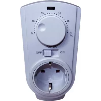 Bachmann Powersocket-Thermo 8141 balts – kontaktligzdas termostats