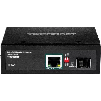 TRENDnet TI-PF11SFP - Mediju pārveidotājs - GigE - 10Base-T, 100Base-TX, 1000Base-T - RJ-45 / SFP (mini-GBIC) - līdz 40 km