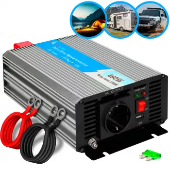 Sprieguma pārveidotājs Extralink OPIP-600W 12V 600W tīrs sinusvilnis