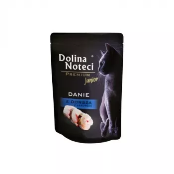 Dolina Noteci Premium menkšu un sardīņu ēdiens – slapjš kaķu barība kaķēniem – 85g