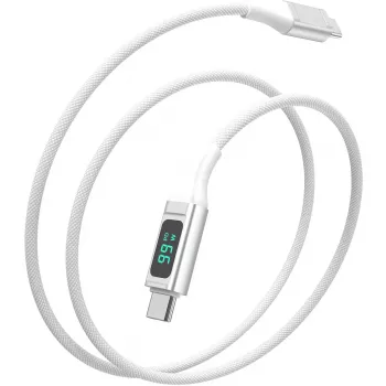 4smarts DigitCord USB-C uz USB-C kabelis 100W 1.5m balts