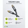 Plus Toslink kabelis (melns/sudrabs, 5 metri)