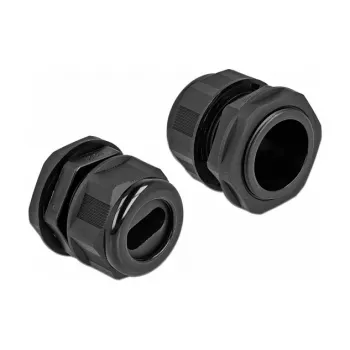 Kabeļa blīvslēgs DeLOCK 60389 Melns Plastmasa 2 gab.