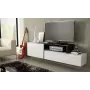 Cama TV skapis SIGMA 3 180 balts/balts glancēts + melns