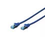 Tīkla kabelis Digitus CAT 5e SF/UTP Patch Cord RJ45 Cat5e 1m Zils
