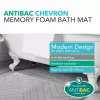 Vannas paklājs Beldray LA032647LGRYUFFEU7 Antibac Chevron memory foam, antibakteriāls, pelēks