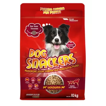 BIOFEED Dog Snackers Adult medium & large Beef - sausā barība suņiem - 10kg