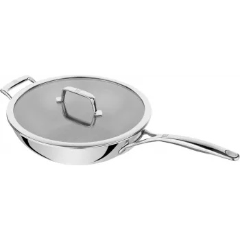Wok panna ZWILLING Peak 30 cm, 18/10 nerūsējošais tērauds, indukcijai piemērota