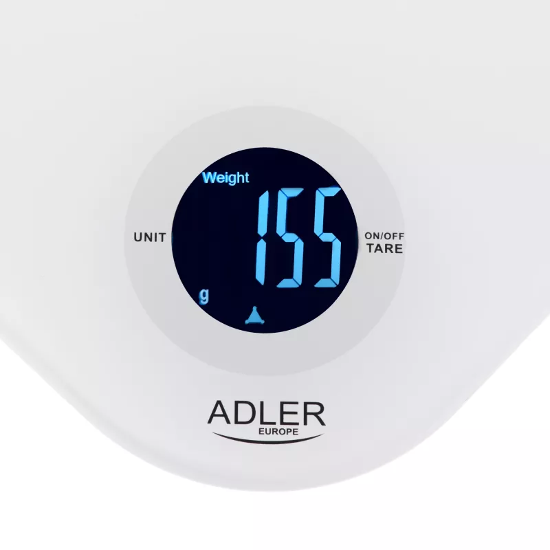 Virtuves svari Adler AD 3180, iedaļa 1 g, LCD, balts