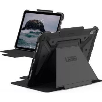 Urban Armor Gear UAG - Flip Macītis Planšetdatoram - Izturīgs - Poliuretāns (PU) - Melns - Piemērots Apple 11 collu iPad Air M2 Wi-Fi, M2 Wi-Fi + Cellular, M3 Wi-Fi, M3 Wi-Fi + Cellular (1244731)