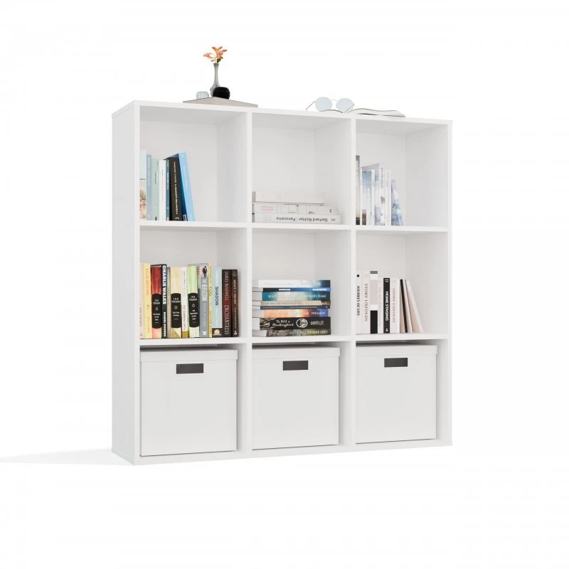 MALAX 3x3 H Balts SHELVING UNIT