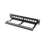 LANBERG PPKS-9112-B Rack aizpildījuma panelis, 12 portu, 1U, metāls, pelēks, 254×44.5×99.3 mm