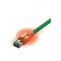 Easylan CS1OGADAD0010 RJ45 tīkla kabelis, patch kabelis CAT 6a S/FTP 1 m zaļš ar LED 1 gab.