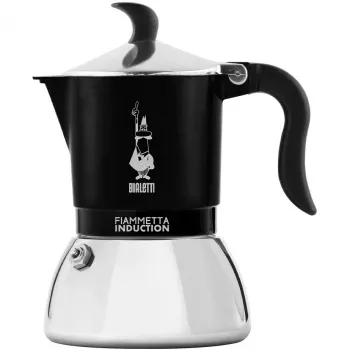 Indukcijas kafijas automāts BIALETTI FIAMMETTA 2 tases, Melns