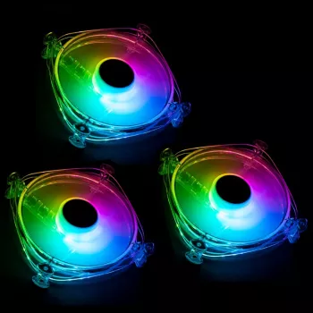 LAMPTRON Icecloud+ ARGB 120mm Triple PWM Ventilatoru Komplekts - Melns