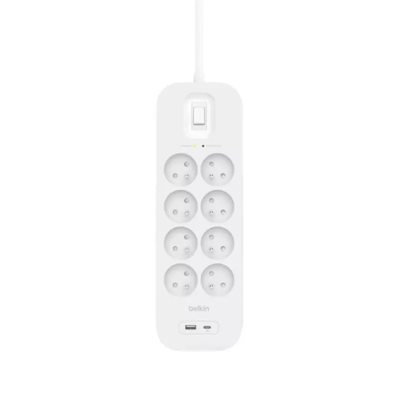 Pārsprieguma aizsargs Belkin SRB003CA2M 8 AC kontaktligzdas 900 J Balts 2 m