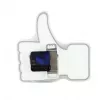 NeXtime klok 5185wi Mini Thumbs Up, 20.5x21 cm, sienas, balts/sudrabs