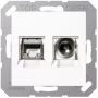 Jung Multimediadose MMDA4521WW (MMDA4521WW) – RJ45 Keystone ligzda