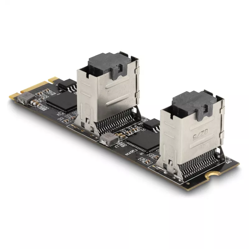 DeLOCK Pārveidotājs M.2 2280 Key B+M vīriešu uz 8 x SATA