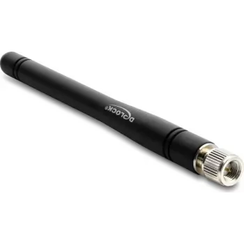 DELOCK LTE antena SMA vīrišķais 1.0–5.23 dBi visvirziena fiksēta melna