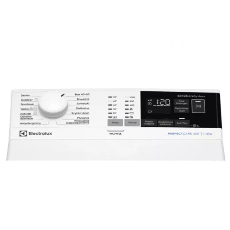 Veļas mazgājamā mašīna ar augšējo ielādi Electrolux EW6TN4062P, 6 kg, 1000 apgr./min, 40 L/ciklā, 890x400x600 mm, balta