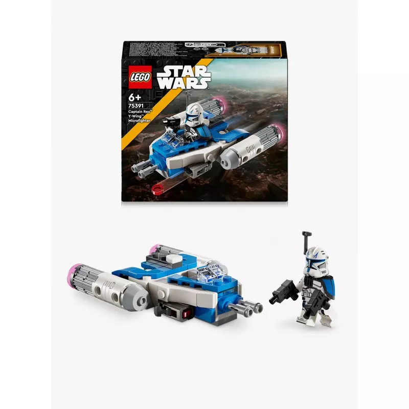 LEGO Star Wars: Captain Rex Y-Wing Microfighter — būvējams zvaigžņu kuģis ar minifigūru, 99 detaļas, 6+ gadiem