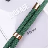 Kakla maciņš iPhone Xs Max Lookabe — zelts ar zaļu siksnu