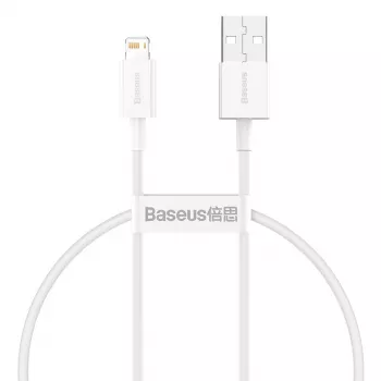 Baseus Superior Series kabelis USB uz Lightning, 2.4A, 0,25m (balts)