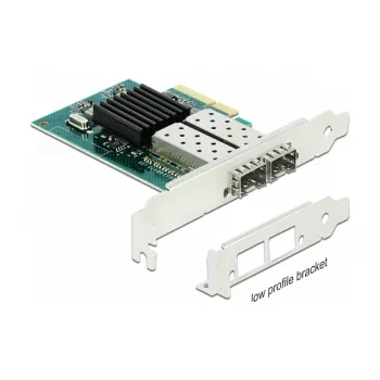 DeLOCK 90480 PCIe tīkla interfeisa karte ar 2 SFP portiem