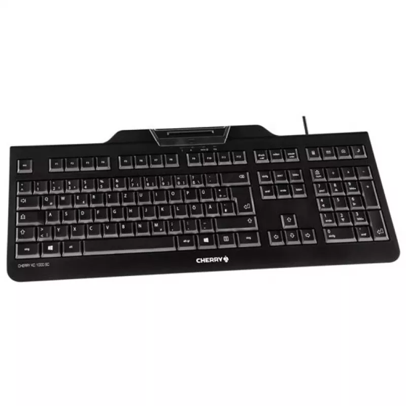 CHERRY KC 1000 SC tastatūra universāla USB AZERTY melna