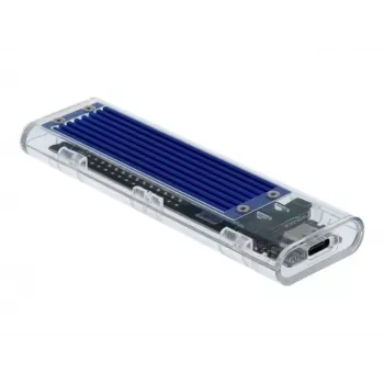 Ārējais korpuss M.2 NVMe PCIe SSD DeLOCK 42620 ar USB Type-C caurspīdīgs