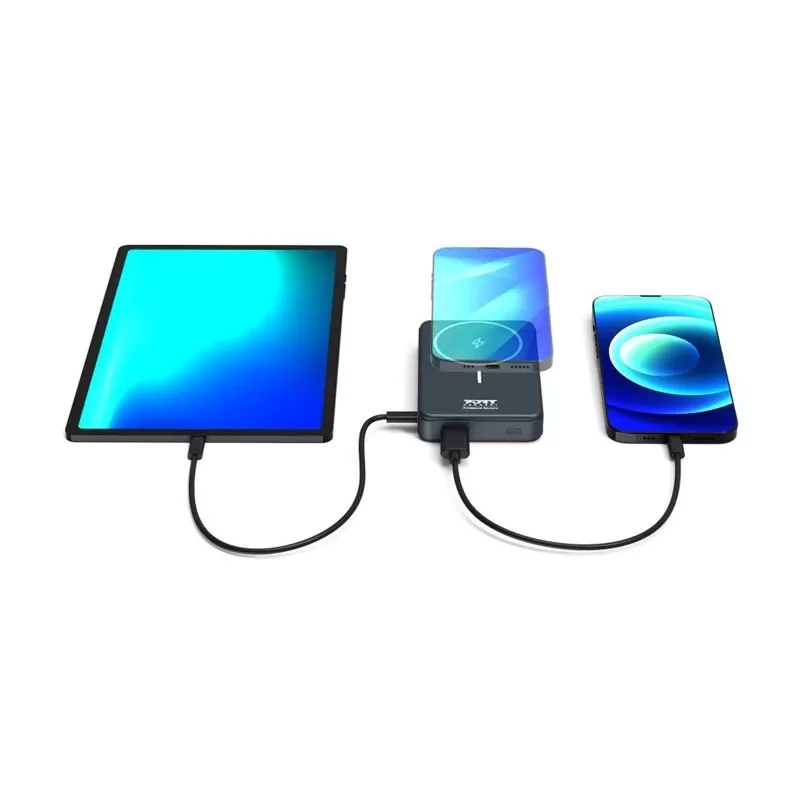 Port Designs 907005 10000 mAh bezvadu lādētājs Melns