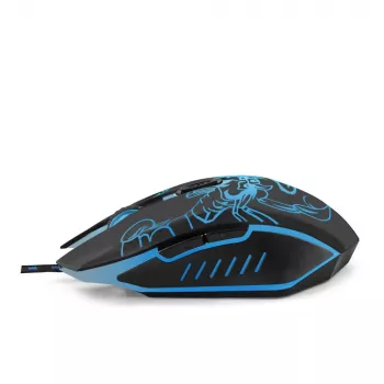 Esperanza MX203 SCORPIO - Datorpele - USB - Zila - Optiskā - 6 Pogas - Melna