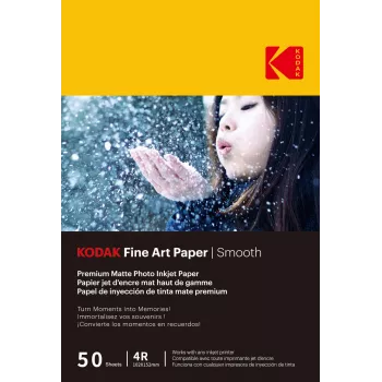 Kodak Fine Art Papīrs 230g Matēts Pārklājums Gluds 4/6x50