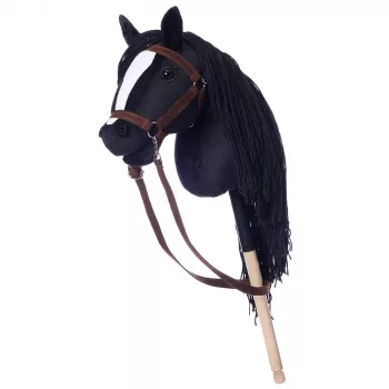 Zirgs uz kociņa HOPPIHORSE Hobby Horse A3 melns