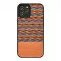 Aizsargmaciņš Man and Wood iPhone 12 / 12 Pro — brūns rūtains ar melnu apdari
