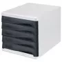 helit Schubladenbox schwarz DIN A4 mit 5 Schubladen (H6129998)