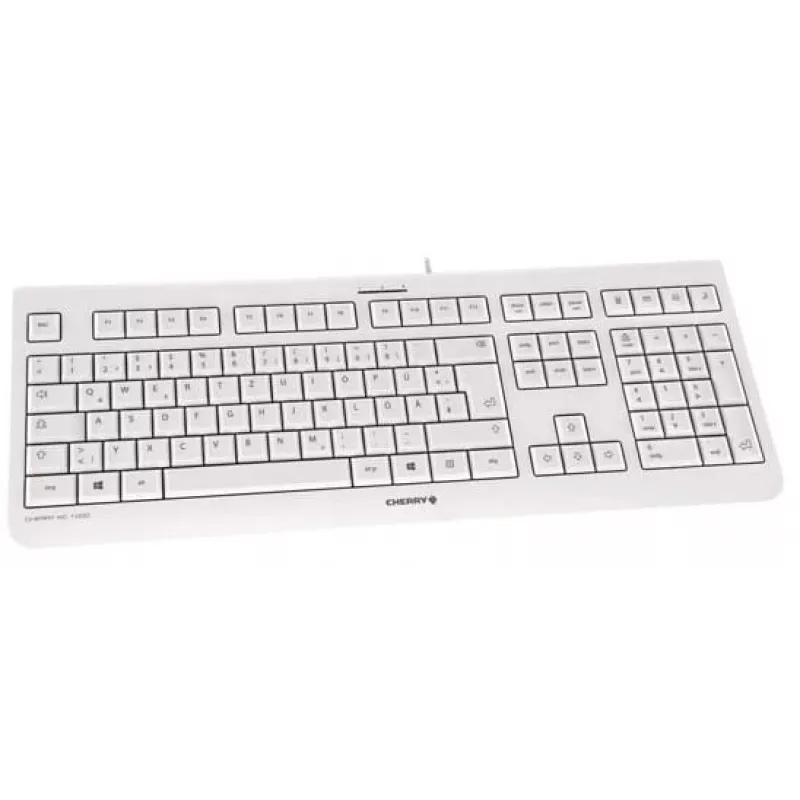 CHERRY KC 1000 klaviatūra mājai USB Šveices pelēka