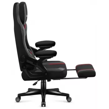 Gaming krēsls huzaro Force 4.6 — auduma sēdeklis, regulējams augstums un atzveltnes slīpums, jostas atbalsts, 130 kg, sēdekļa platums 41 cm