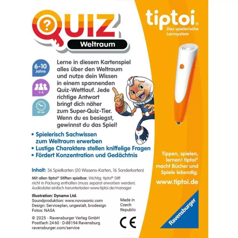 tiptoi Quiz Space, viktorīnas spēle