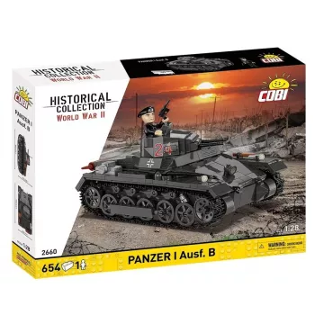 Būvkomplekts Cobi Panzer I Ausf. B – 654 detaļas, detalizēts tanka modelis