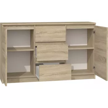 Topeshop KOMODA 2D3S DĄB SONOMA kumode