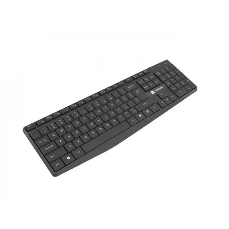Natec Squid NZB-1989 bezvadu tastatūras un peles komplekts, US, melns