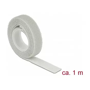 DELOCK 18274 lipīgā lentes stiprinājums — pelēks, 13 mm × 1 m, 1 gab.