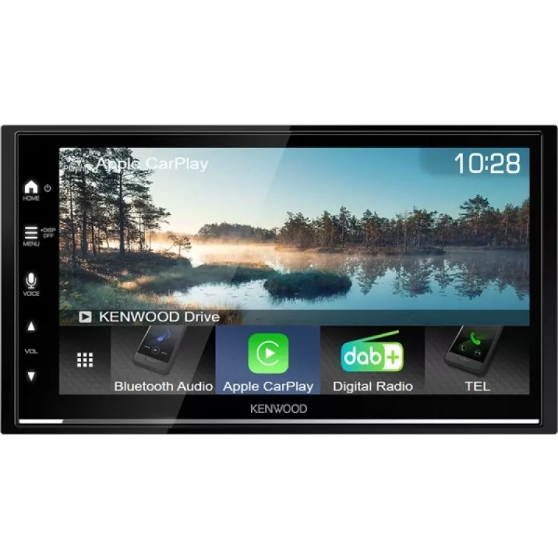 Kenwood DMX7722DABS 2 DIN auto multivides uztvērējs, 6,8 collu skārienekrāns, DAB+, bezvadu CarPlay un Android Auto, Wi-Fi, Bluetooth, 4x50 W, melns