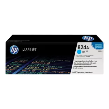 HP 824A ciāna oriģinālā LaserJet tonera kasetne, 21000 lpp., ciāna, 1 gab.