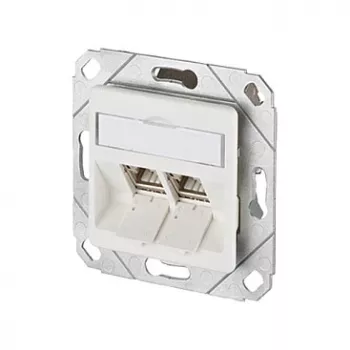 METZ CONNECT 130B12D21102-E – RJ-45 kezete, 6.a kategorija, balta, ABS/cinka korpuss